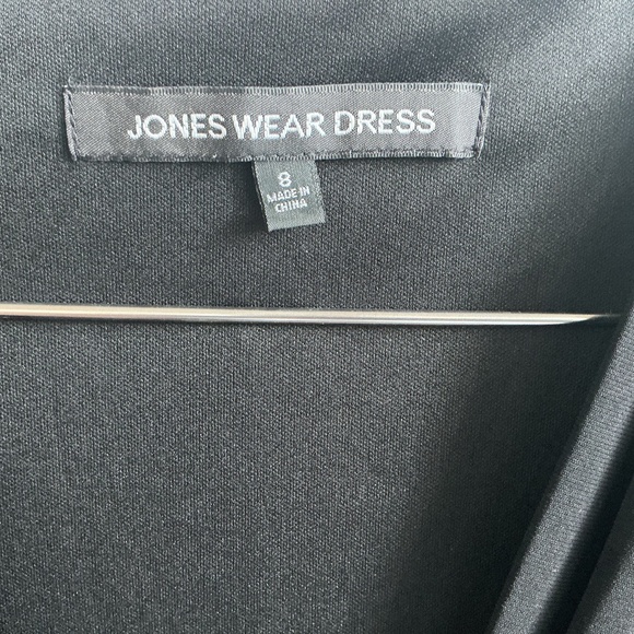 NWT JONES WEAR Long Sleeve Midi Dress Black Size 8 - Picture 4 of 5